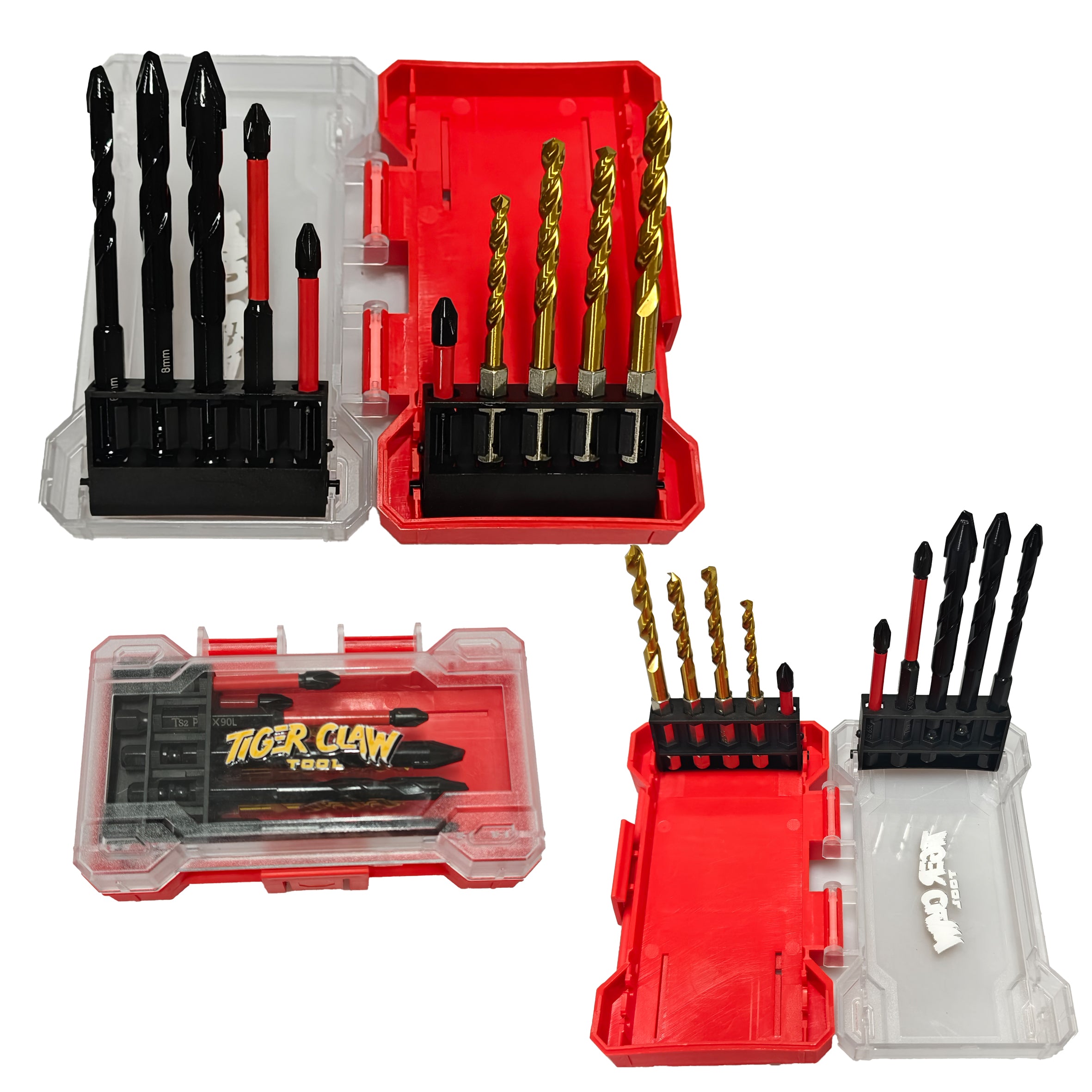 High-strength 10-piece carbide drill bit set - a versatile steel drill bit set for cement, glass, tile, and metal. Durable and efficient, suitable for both professional and home use.