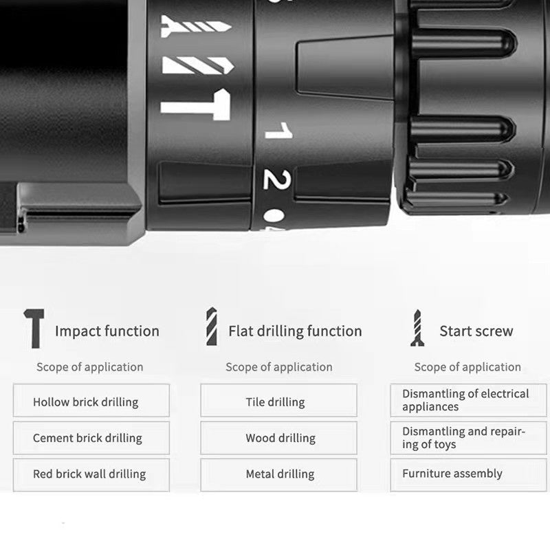 ⭐Tiger Claw Tool⭐ Japanese technology 48V electric drill, impact drill, brushless electric screwdriver, impact drill, screwdriver, power tool