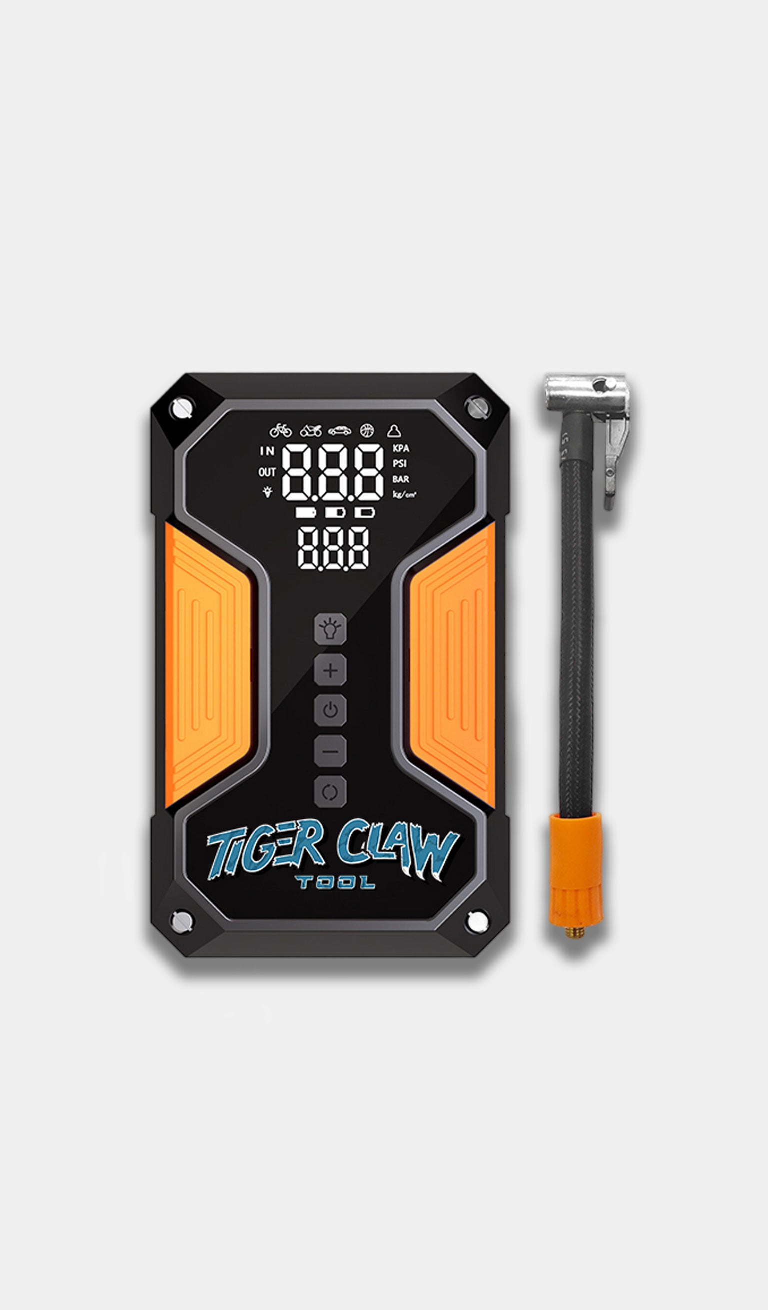 ⭐Tiger Claw Tool⭐ Japanese Technology 4-in-1 Multifunctional Car Emergency Starter, Tire Inflator, 3C Charging, LED Lighting, Mobile Emergency Power Supply