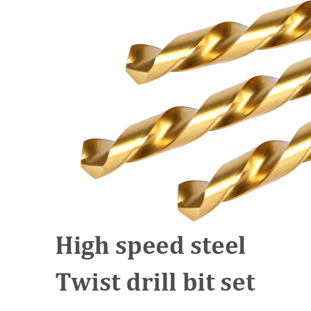13-piece titanium-coated high-speed steel twist drill set, metal electric drill, available 1.5mm-6.5mm