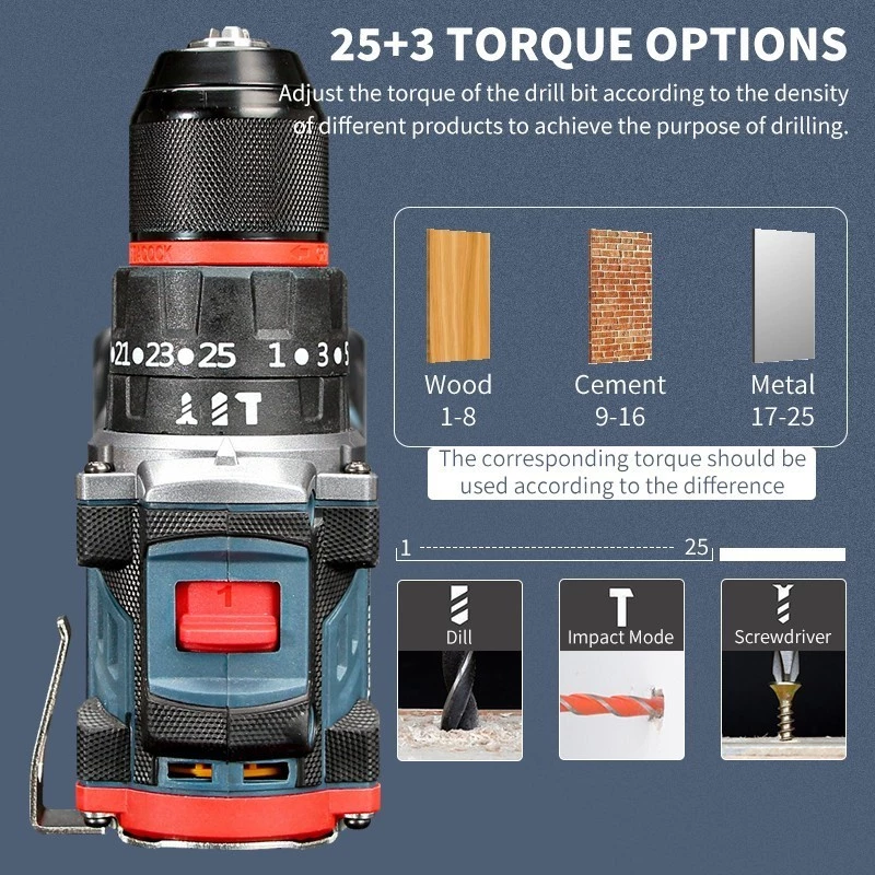 ⭐Tiger Claw Tool⭐ Japanese technology 48V electric drill, impact drill, brushless electric screwdriver, impact drill, screwdriver, power tool